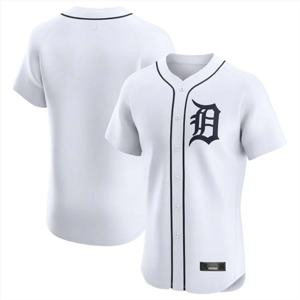 Jamed D.Tigers White Limited Elite Home Blank Player Stitched Jerseys
