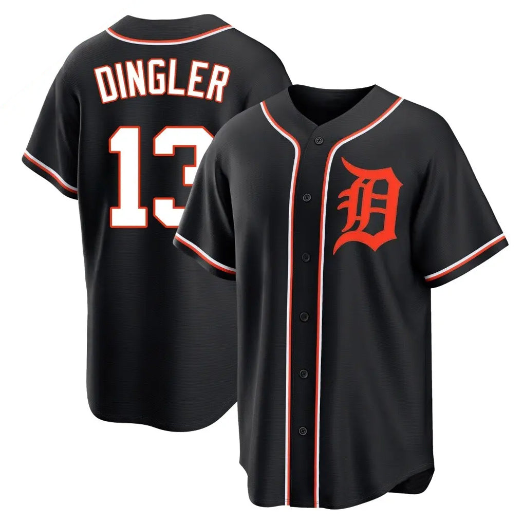 Jamed D.Tigers #13 Dillon Dingler Player Black Fashion Out Home Game Stitched Jerseys