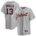 Jamed D.Tigers #13 Dillon Dingler Player Gray Home Game Stitched Jerseys