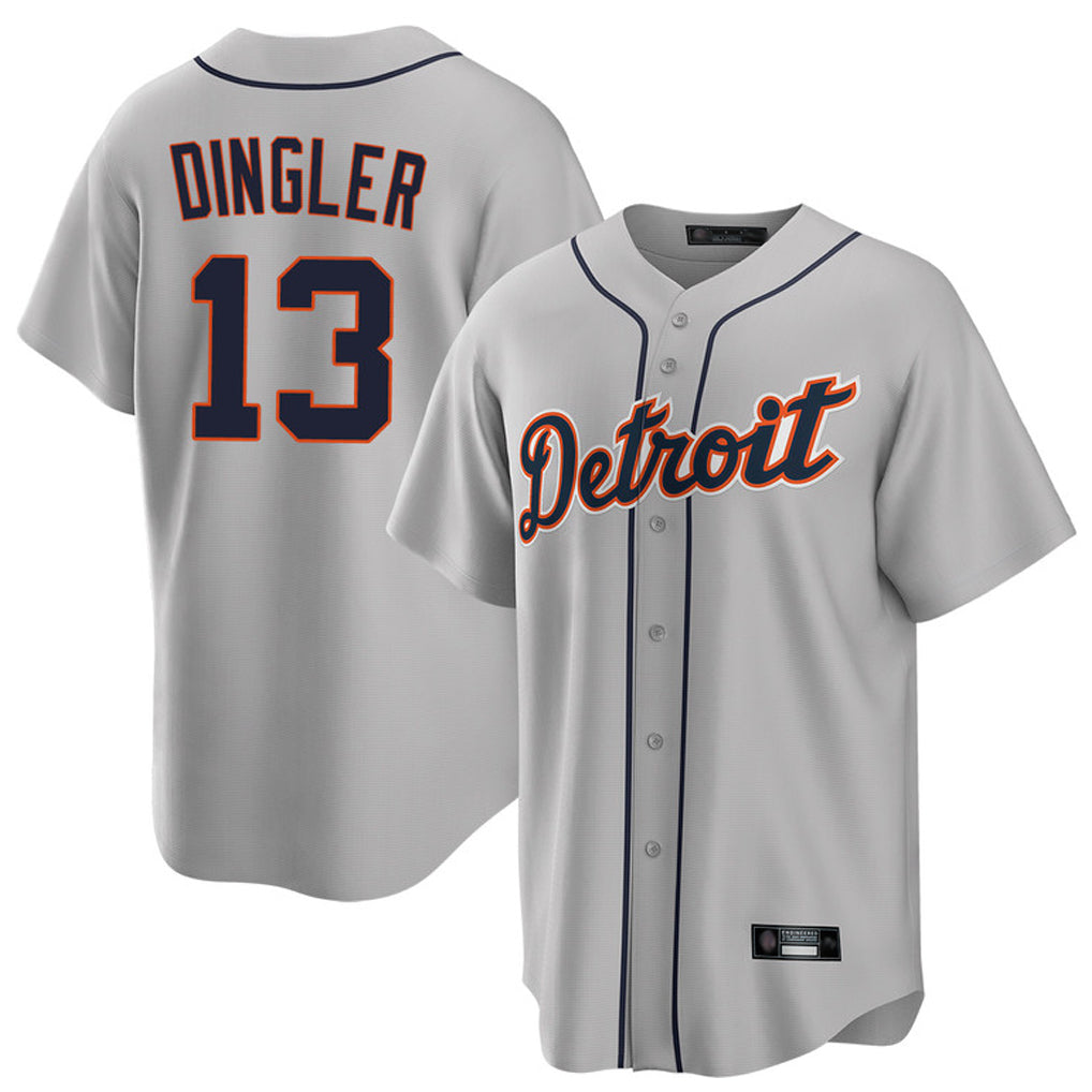 Jamed D.Tigers #13 Dillon Dingler Player Gray Home Game Stitched Jerseys