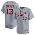 Jamed D.Tigers #13 Dillon Dingler Player Gray Home Limited Stitched Jerseys