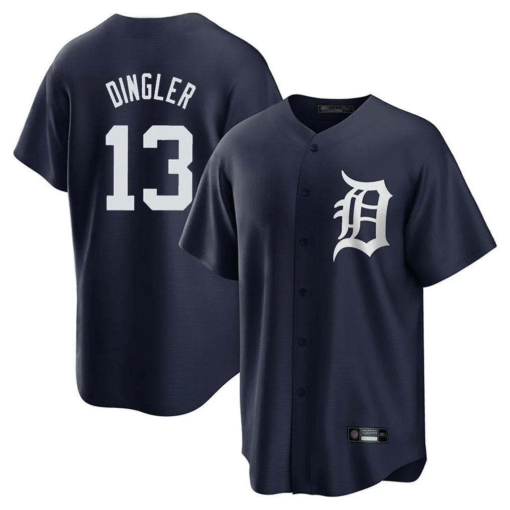 Jamed D.Tigers #13 Dillon Dingler Player Navy Game Home Stitched Jerseys