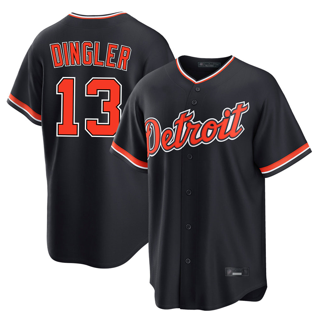 Jamed D.Tigers #13 Dillon Dingler Player Navy Home Game Stitched Jerseys