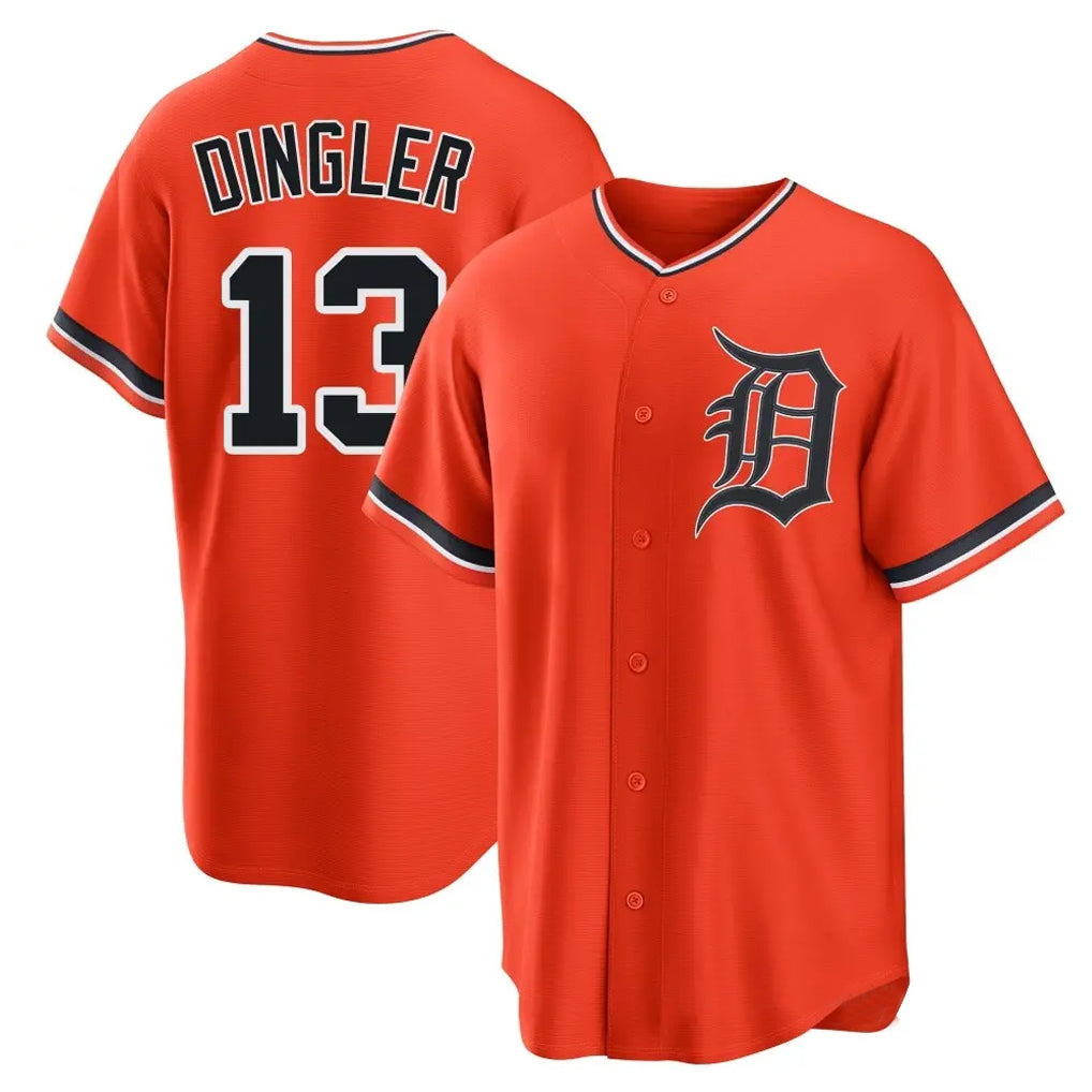 Jamed D.Tigers #13 Dillon Dingler Player Orange Home Game Stitched Jerseys