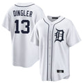 Jamed D.Tigers #13 Dillon Dingler Player White Home Game Stitched Jerseys