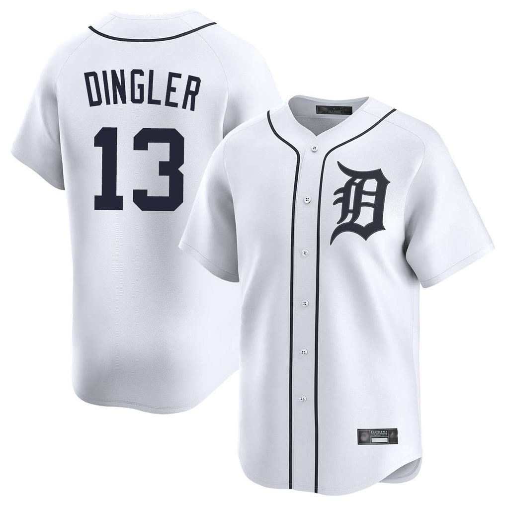 Jamed D.Tigers #13 Dillon Dingler Player White Home Limited Stitched Jerseys