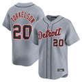 Jamed D.Tigers #20 Spencer Torkelson Player Gray Home Limited Stitched Jerseys