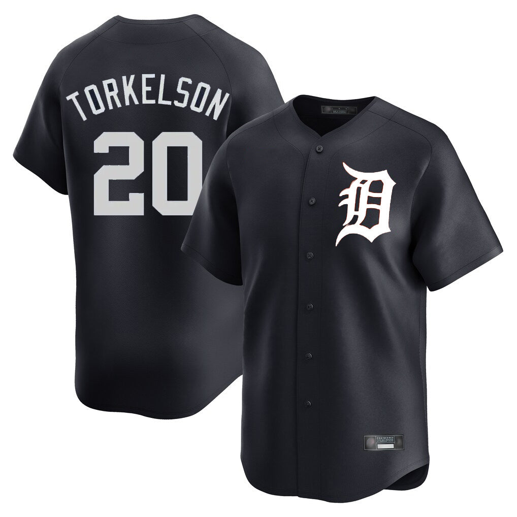 Jamed D.Tigers #20 Spencer Torkelson Player Navy Home Limited Game Stitched Jerseys