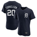 Jamed D.Tigers #20 Spencer Torkelson Player Navy Limited Elite Home Stitched Jerseys