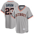 Jamed D.Tigers #23 Kirk Gibson Player Gray Cooperstown T-shirt Home Game Stitched Jerseys