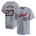 Jamed D.Tigers #23 Kirk Gibson Player Gray Home Limited Stitched Jerseys