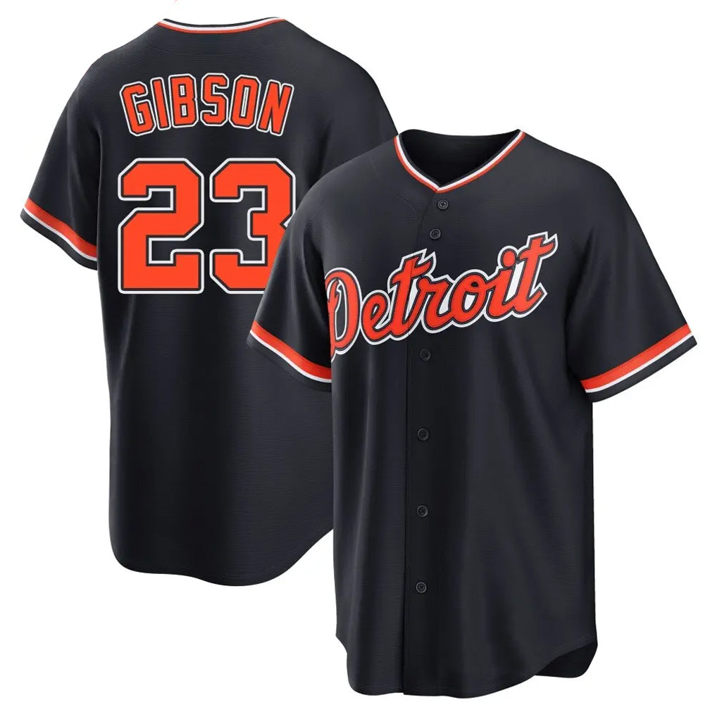 Jamed D.Tigers #23 Kirk Gibson Player Navy Home Game Stitched Jerseys