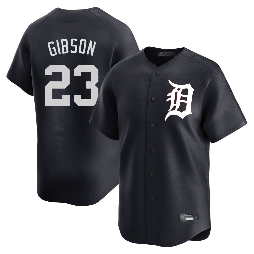 Jamed D.Tigers #23 Kirk Gibson Player Navy Home Limited Game Stitched Jerseys