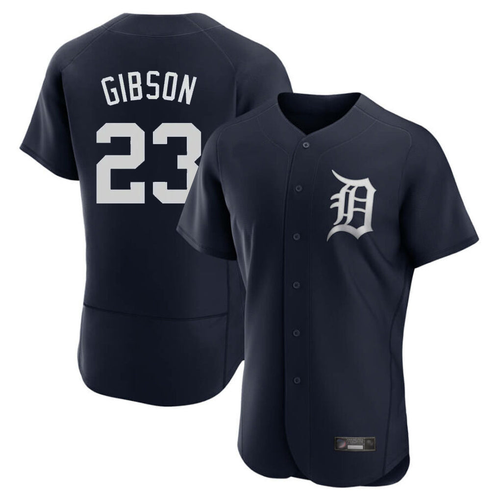Jamed D.Tigers #23 Kirk Gibson Player Navy Limited Elite Home Stitched Jerseys