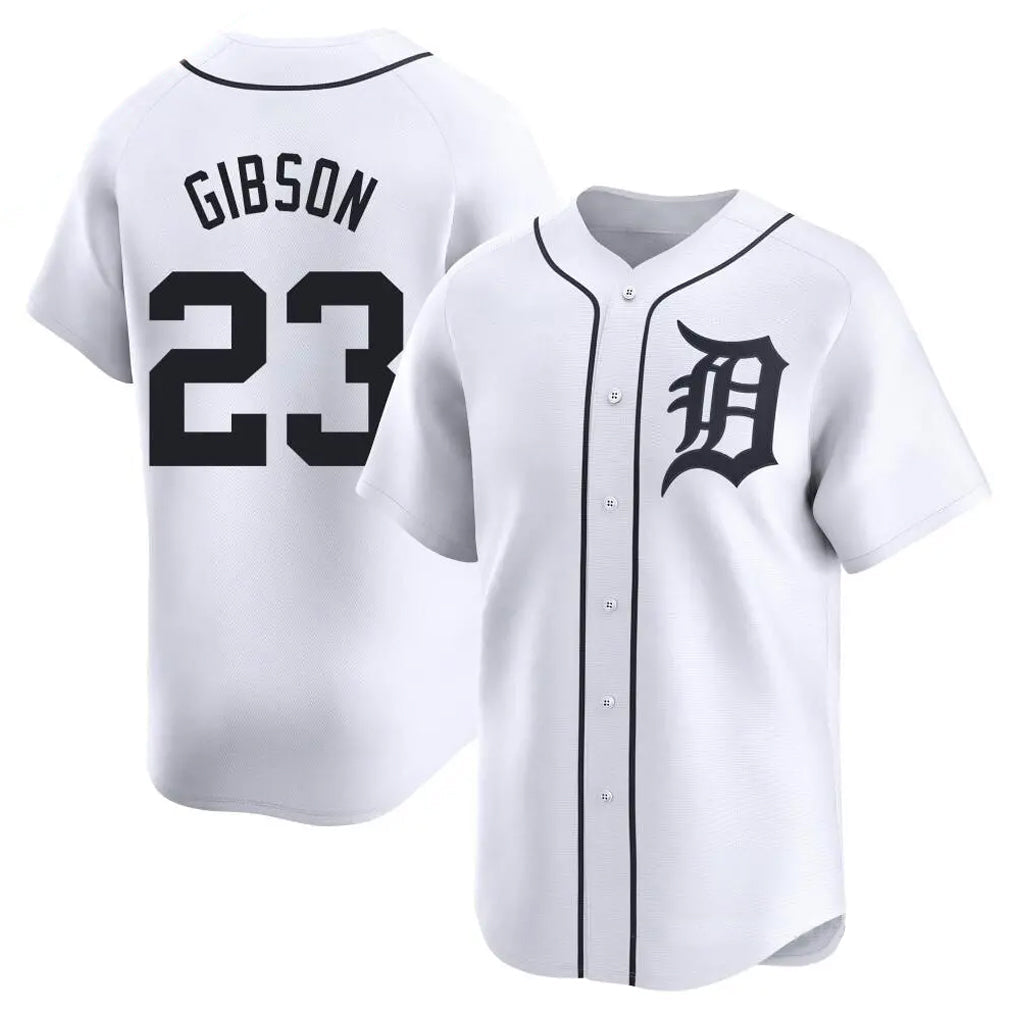 Jamed D.Tigers #23 Kirk Gibson Player White Home Limited Stitched Jerseys