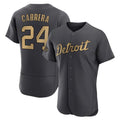 Jamed D.Tigers #24 Miguel Cabrera Player Charcoal All-Star Limited Elite Home Stitched Jerseys