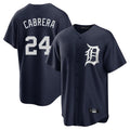 Jamed D.Tigers #24 Miguel Cabrera Player Navy Game Home Stitched Jerseys