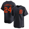 Jamed D.Tigers #24 Miguel Cabrera Player Navy Home Limited Stitched Jerseys
