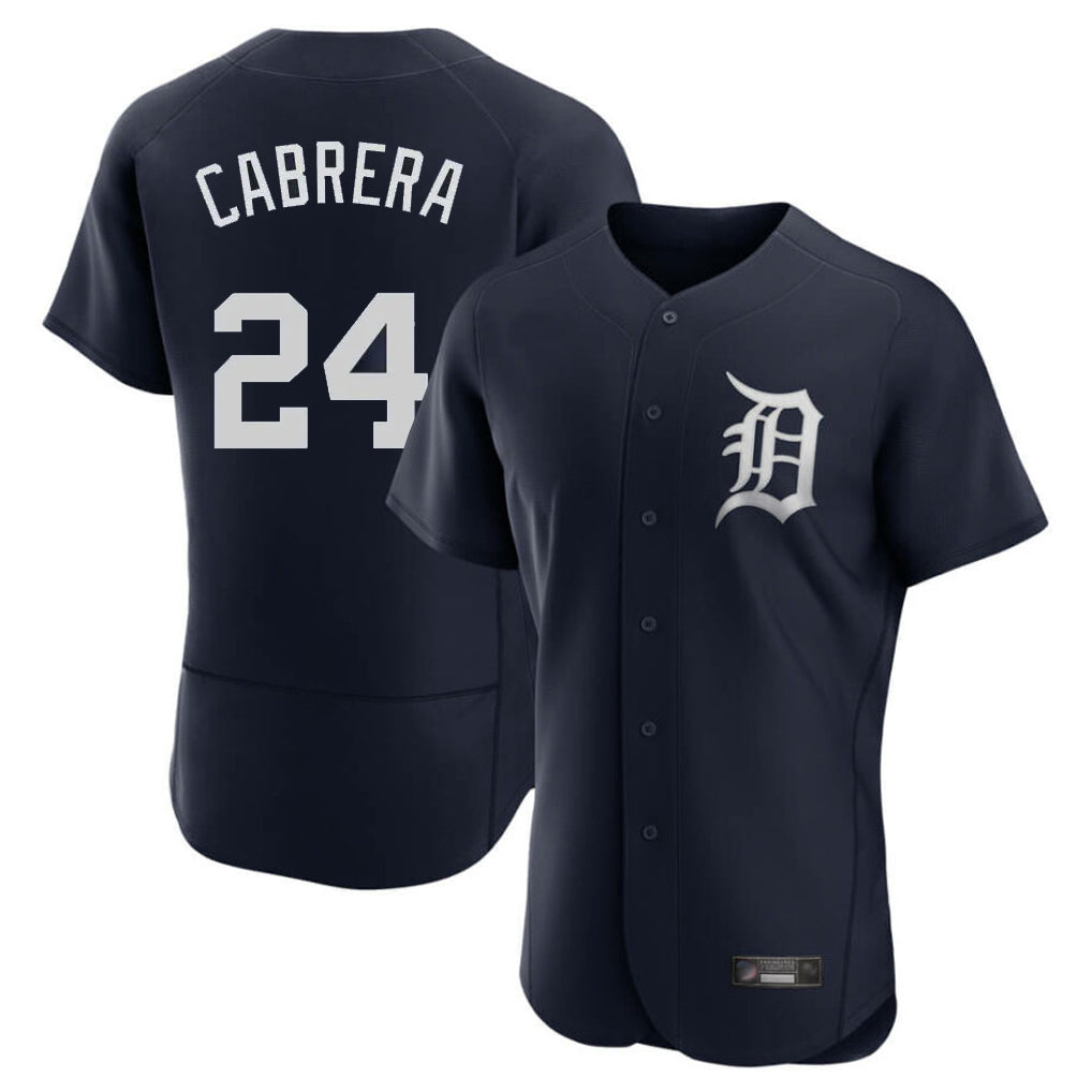 Jamed D.Tigers #24 Miguel Cabrera Player Navy Limited Elite Home Stitched Jerseys