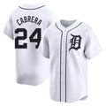Jamed D.Tigers #24 Miguel Cabrera Player White Home Limited Stitched Jerseys