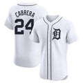Jamed D.Tigers #24 Miguel Cabrera Player White Limited Elite Home Stitched Jerseys