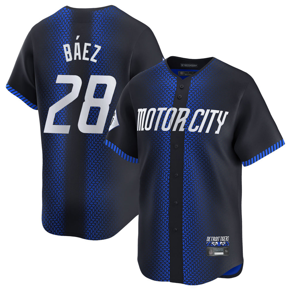 Jamed D.Tigers #28 Javier B¡§¡éez Player Navy City Connect Home Limited Stitched Jerseys
