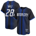 Jamed D.Tigers #28 Javier B¡§¡éez Player Navy City Connect Home Limited Stitched Jerseys