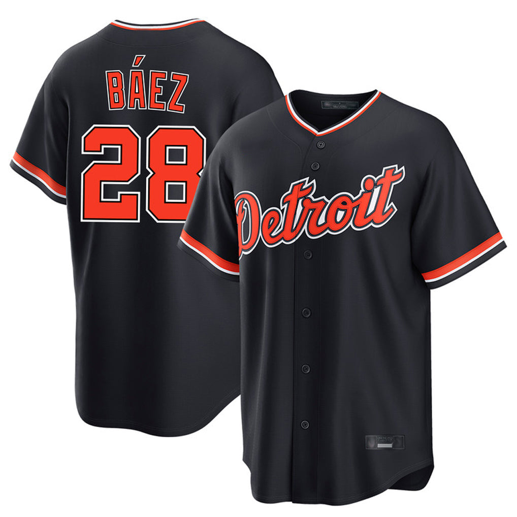 Jamed D.Tigers #28 Javier B¡§¡éez Player Navy Home Game Stitched Jerseys