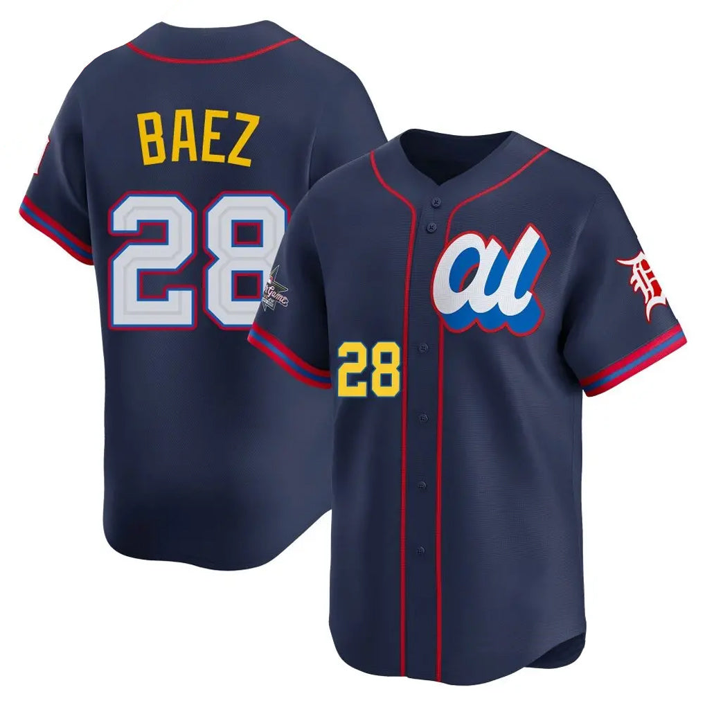 Jamed D.Tigers #28 Javier B¡§¡éez Player Navy Limited American League All-Star Edition Stitched Jerseys