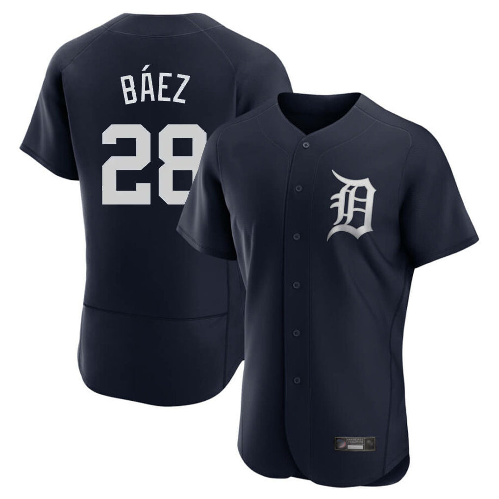 Jamed D.Tigers #28 Javier B¡§¡éez Player Navy Limited Elite Home Stitched Jerseys