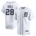 Jamed D.Tigers #28 Javier B¡§¡éez Player White Home Limited Stitched Jerseys