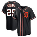 Jamed D.Tigers #29 Tarik Skubal Player Black Fashion Out Home Game Stitched Jerseys