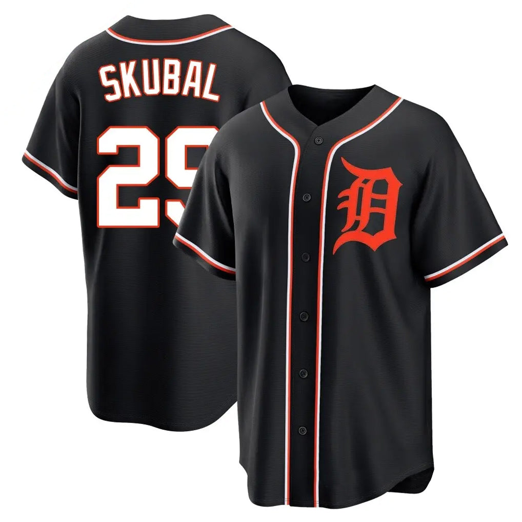 Jamed D.Tigers #29 Tarik Skubal Player Black Fashion Out Home Game Stitched Jerseys