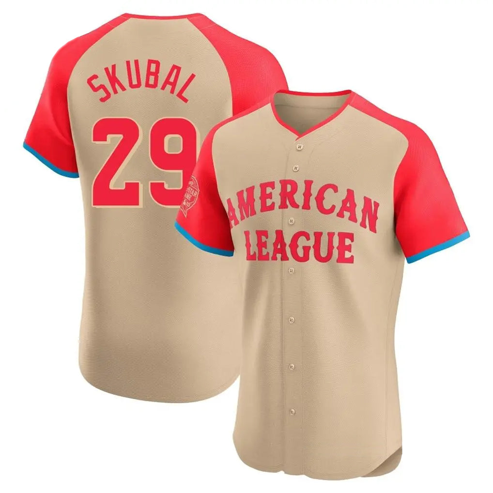 Jamed D.Tigers #29 Tarik Skubal Player Cream American League All-Star Limited Elite Home Stitched Jerseys