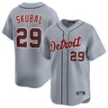 Jamed D.Tigers #29 Tarik Skubal Player Gray Home Limited Stitched Jerseys