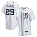 Jamed D.Tigers #29 Tarik Skubal Player White Home Game Stitched Jerseys