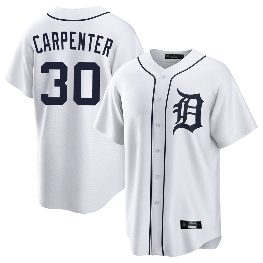Jamed D.Tigers #30 Kerry Carpenter Player White Home Game Stitched Jerseys