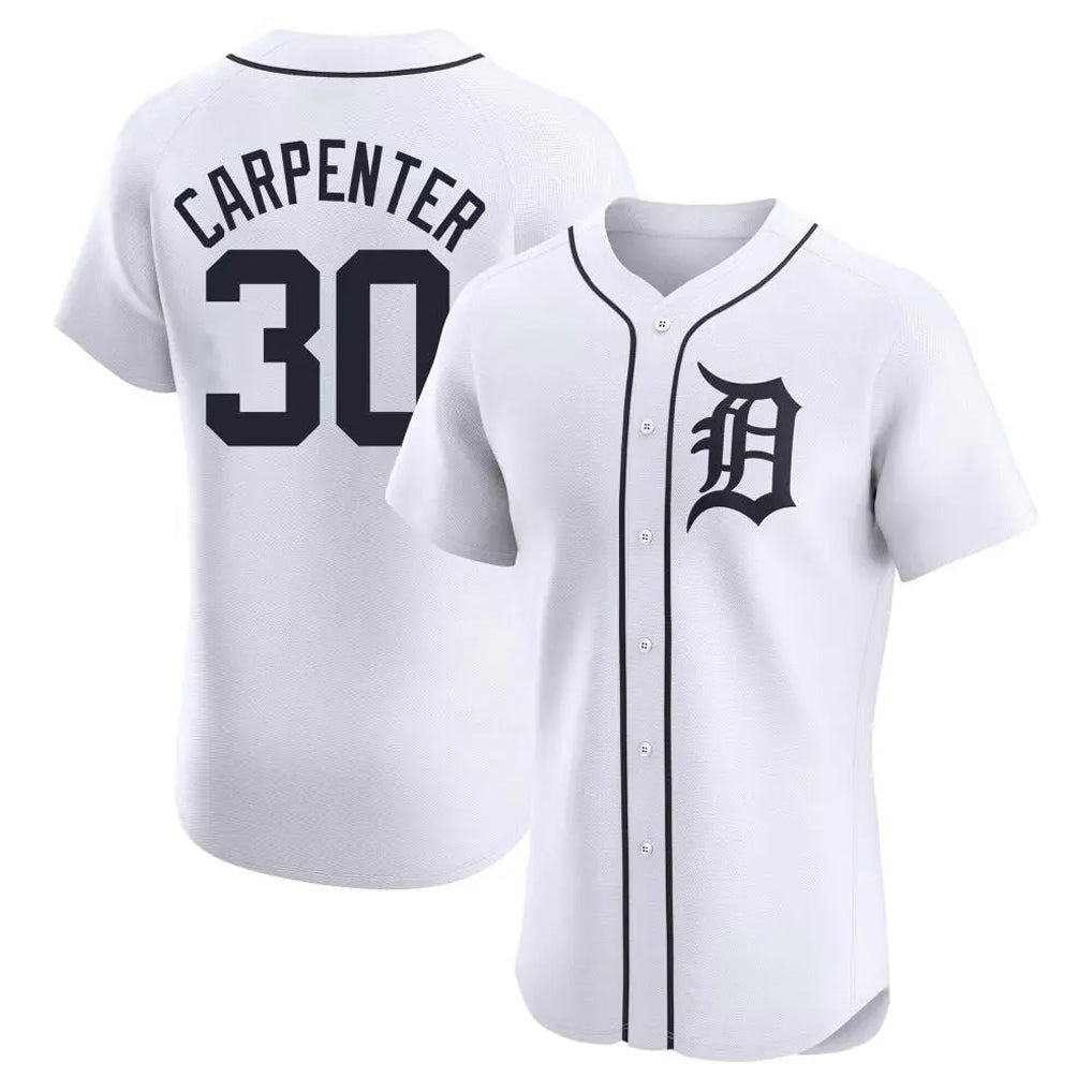 Jamed D.Tigers #30 Kerry Carpenter Player White Limited Elite Home Stitched Jerseys