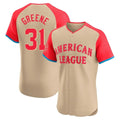 Jamed D.Tigers #31 Riley Greene Player Cream American League All-Star Limited Elite Home Stitched Jerseys