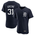 Jamed D.Tigers #31 Riley Greene Player Navy Limited Elite Home Stitched Jerseys