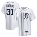 Jamed D.Tigers #31 Riley Greene Player White Home Game Stitched Jerseys