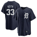 Jamed D.Tigers #33 Colt Keith Player Navy Game Home Stitched Jerseys