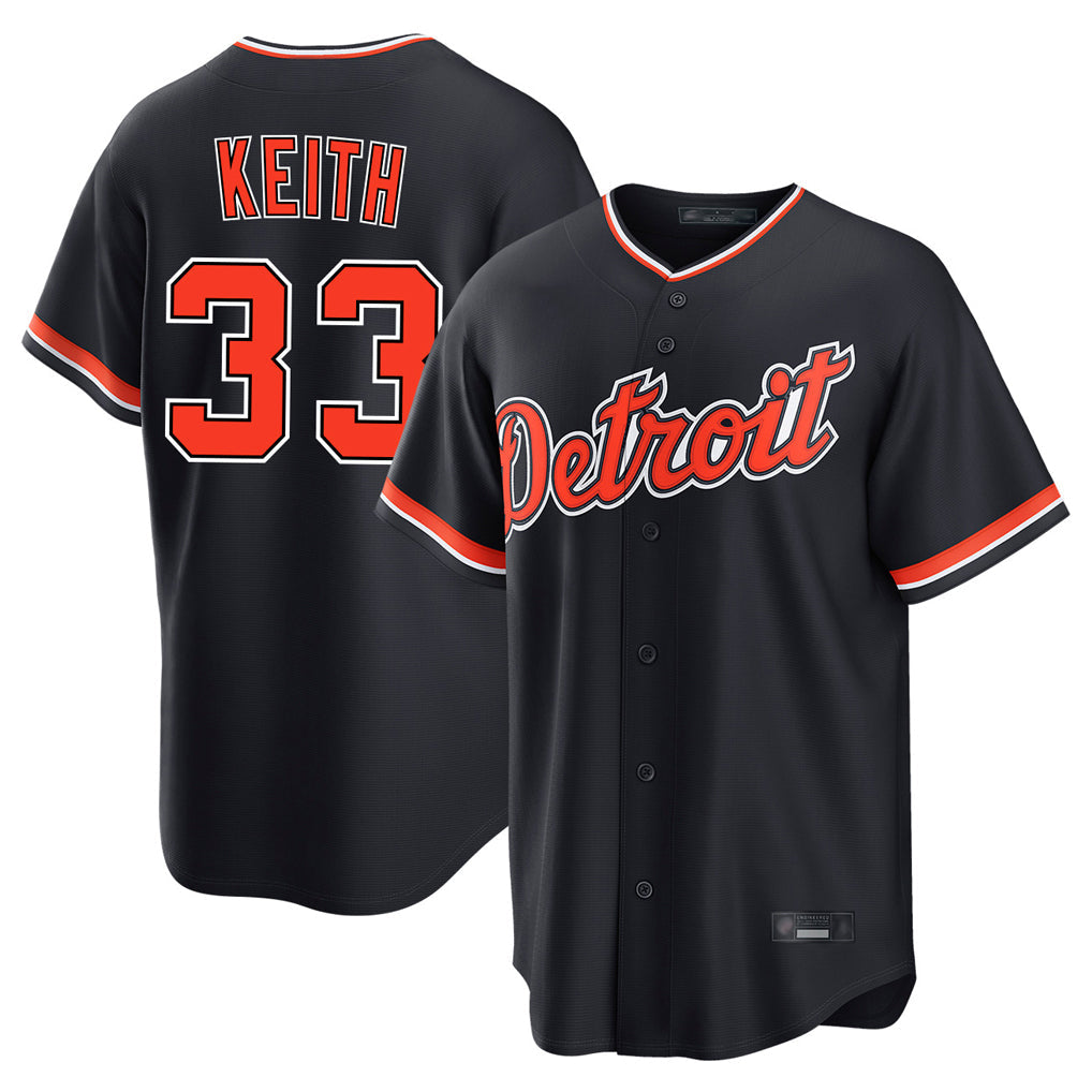 Jamed D.Tigers #33 Colt Keith Player Navy Home Game Stitched Jerseys