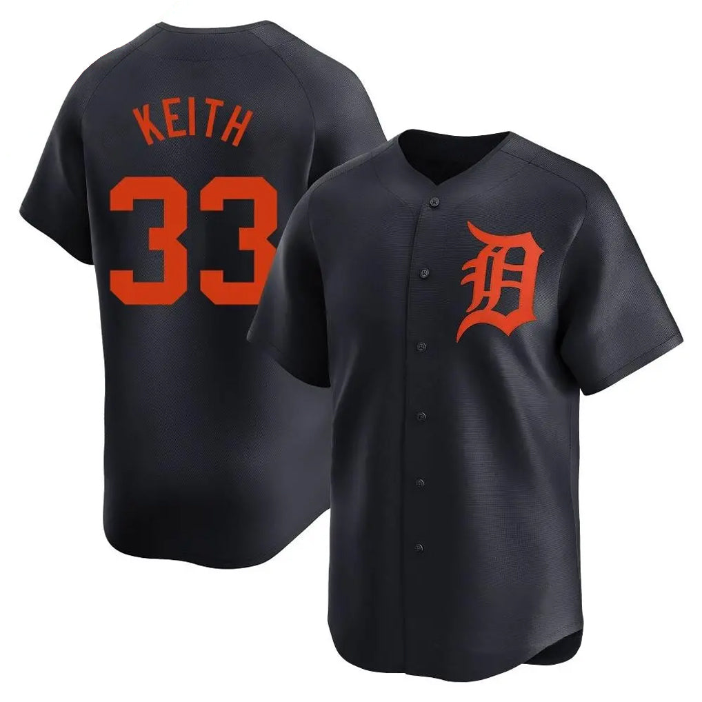 Jamed D.Tigers #33 Colt Keith Player Navy Home Limited Stitched Jerseys