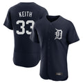Jamed D.Tigers #33 Colt Keith Player Navy Limited Elite Home Stitched Jerseys