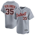 Jamed D.Tigers #35 Justin Verlander Player Gray Home Limited Stitched Jerseys