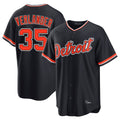 Jamed D.Tigers #35 Justin Verlander Player Navy Home Game Stitched Jerseys