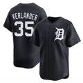 Jamed D.Tigers #35 Justin Verlander Player Navy Home Limited Game Stitched Jerseys