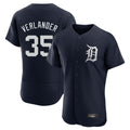 Jamed D.Tigers #35 Justin Verlander Player Navy Limited Elite Home Stitched Jerseys