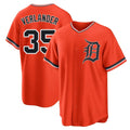 Jamed D.Tigers #35 Justin Verlander Player Orange Home Game Stitched Jerseys